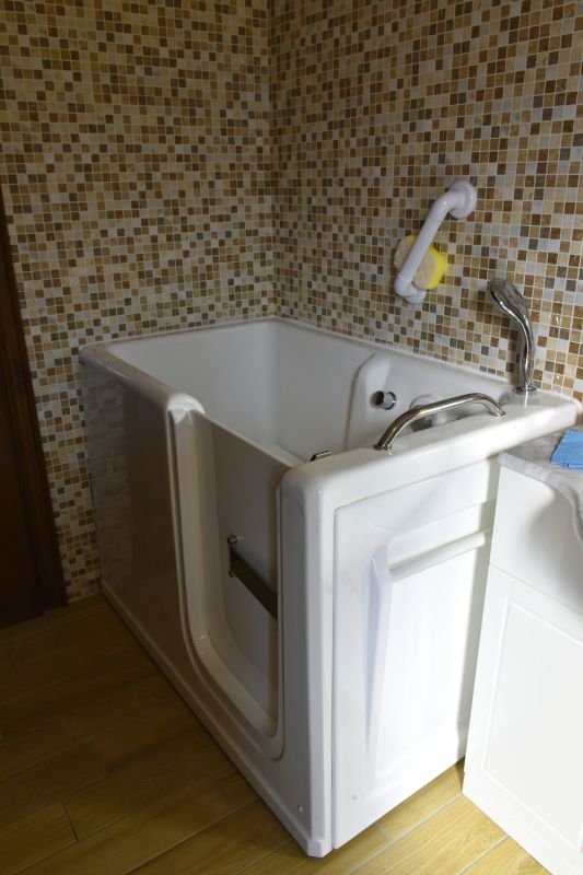 Accessible walk-in bathtub